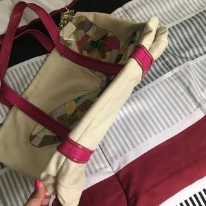 Coach butterfly canvas bag